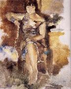 Jules Pascin Lucy wearing the roseal dress Sweden oil painting artist